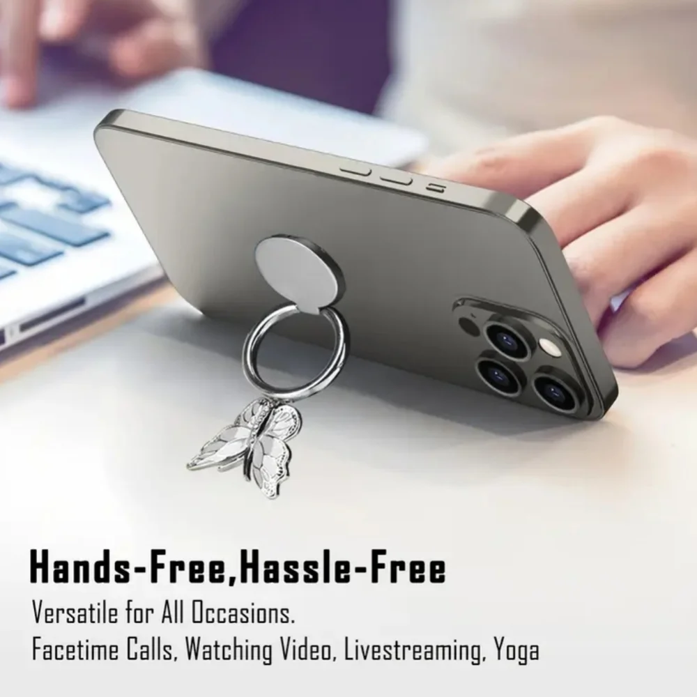 Butterfly Phone Ring Grip 360 Degree Rotating Plating Finger‎ Holder Kickstand